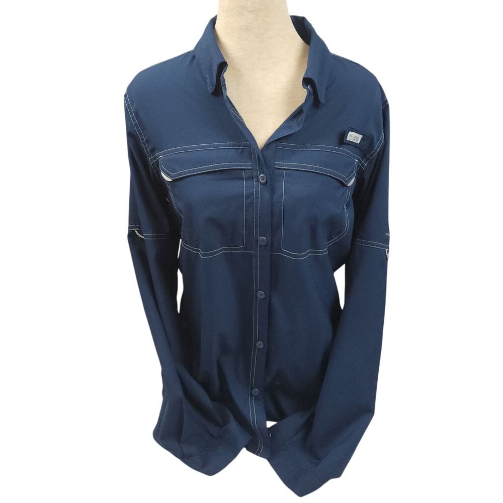 Columbia Performance Fishing Gear Lo Drag Long Sleeve Shirt Collegiate Navy Wome